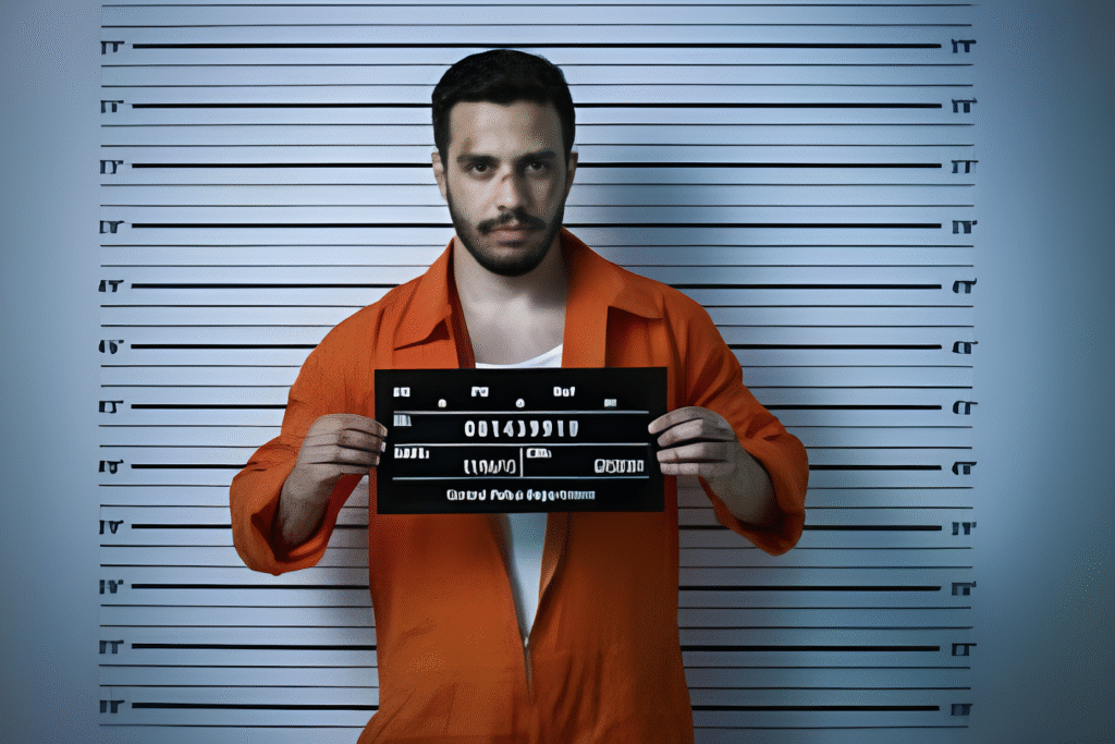 Illustration of the privacy debate around Meldadel mugshot