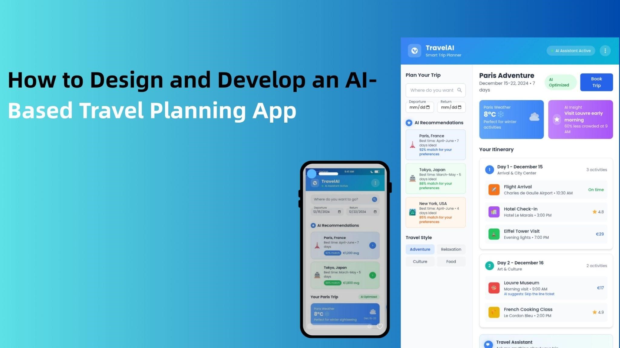 How to Design and Develop an AI-Based Travel Planning App